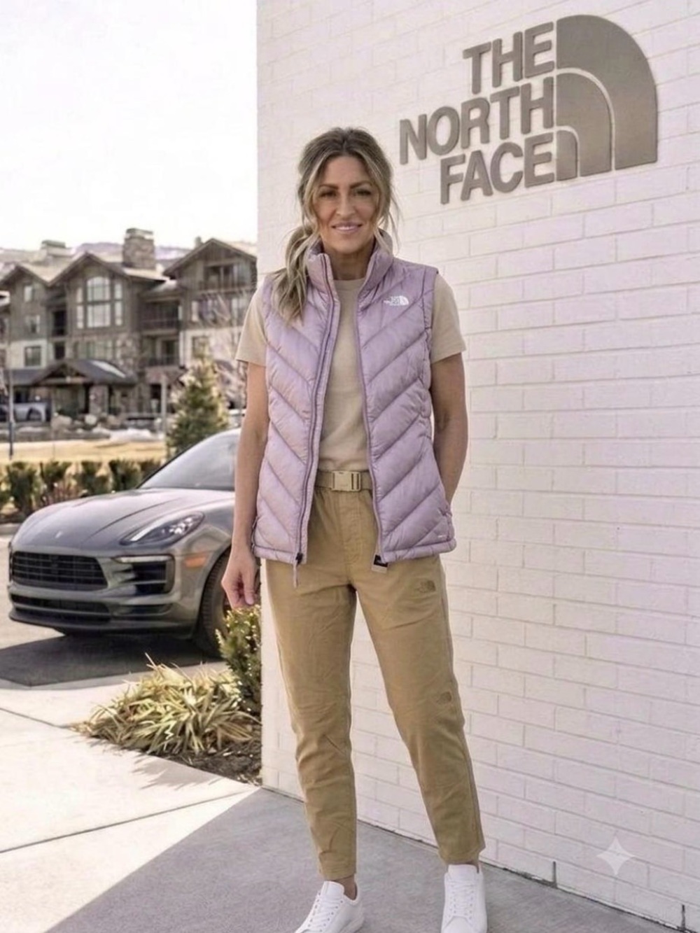 The North Face Lavender Quilted Down Vest